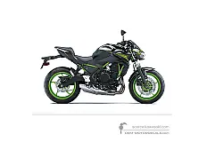 Stickers voor Kawasaki Z650 2021 - Zwart • Kawasaki OEM Stickers
