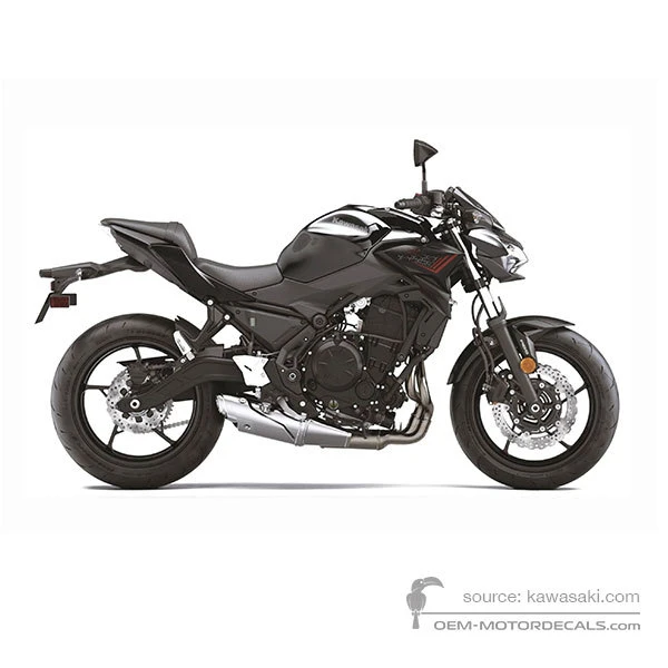 Autocollants pour Kawasaki Z650 2021 - Noir • Kawasaki Autocollants OEM