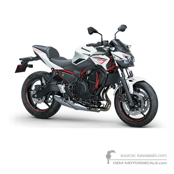 Stickers voor Kawasaki Z650 2022 - Wit • Kawasaki OEM Stickers