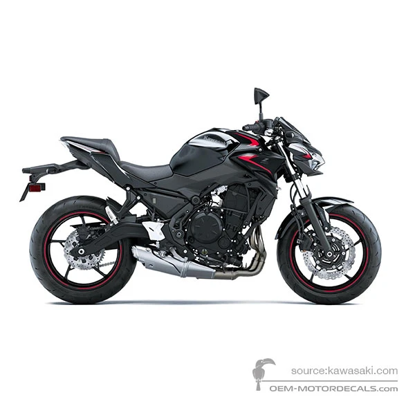 Aufkleber für Kawasaki Z650 2023 - Schwarz • Kawasaki OEM-Aufkleber