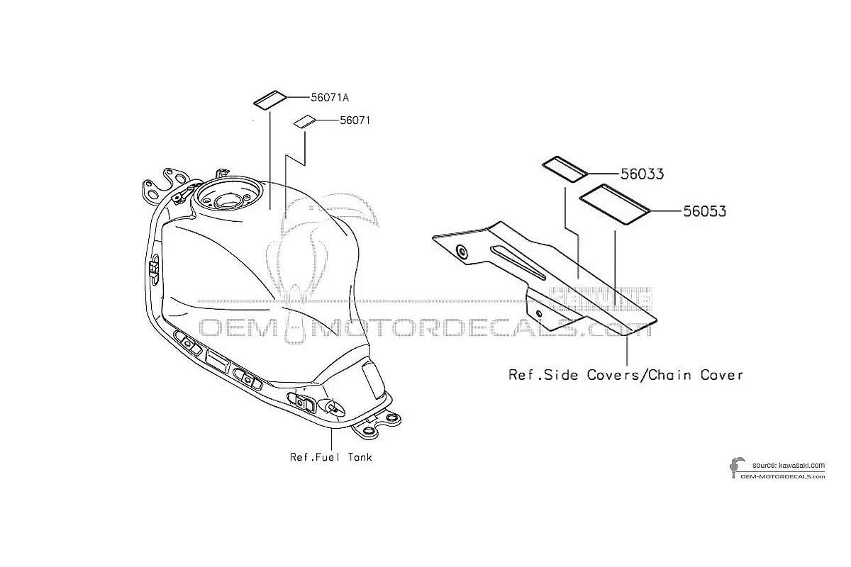 Autocollants pour Kawasaki Z650 - Étiquettes de mise en garde • Kawasaki Autocollants OEM