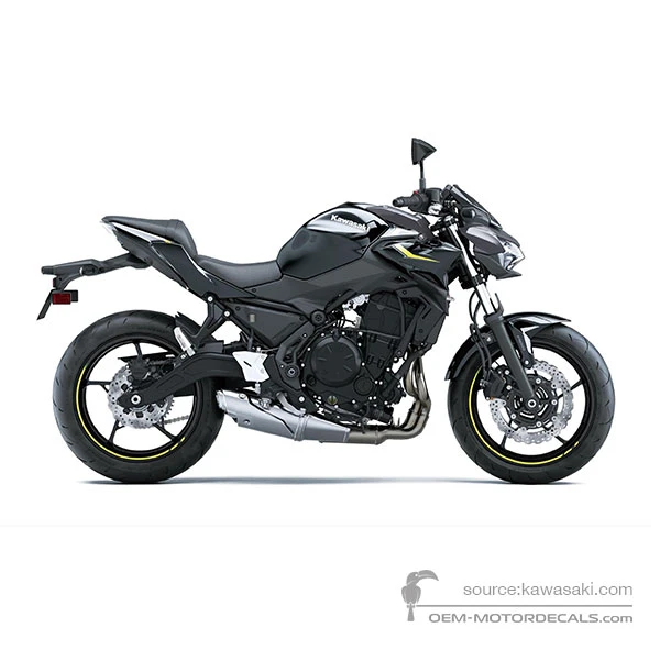 Decals for Kawasaki Z650 2024 - Black • Kawasaki OEM Decals