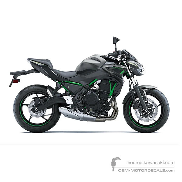 Adesivi per Kawasaki Z650 2024 - Grigio • Kawasaki Adesivi OEM