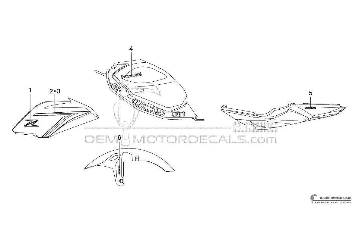 Naklejki do Kawasaki Z650 2018 - Zielony • Kawasaki Naklejki OEM
