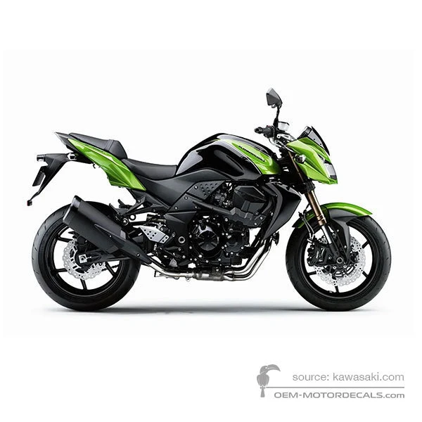 Pegatinas para Kawasaki Z750R 2011 - Verde • Kawasaki Pegatinas OEM