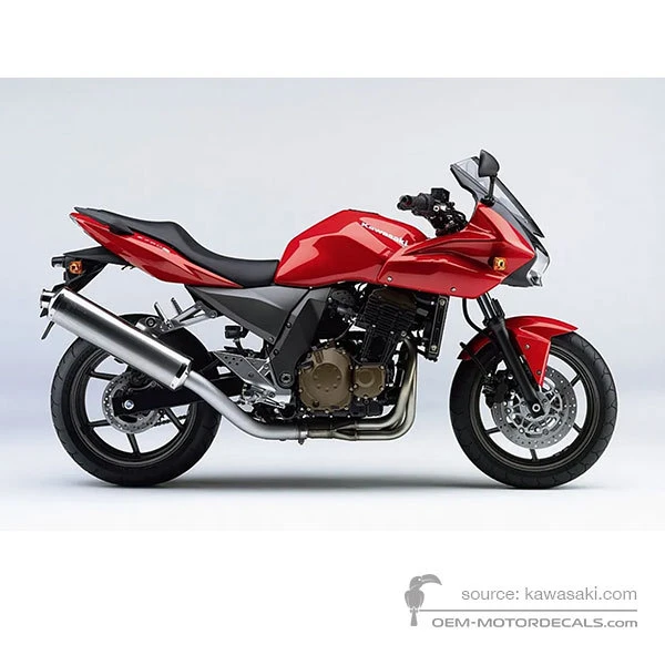 Adesivi per Kawasaki Z750S 2005 - Rosso • Kawasaki Adesivi OEM