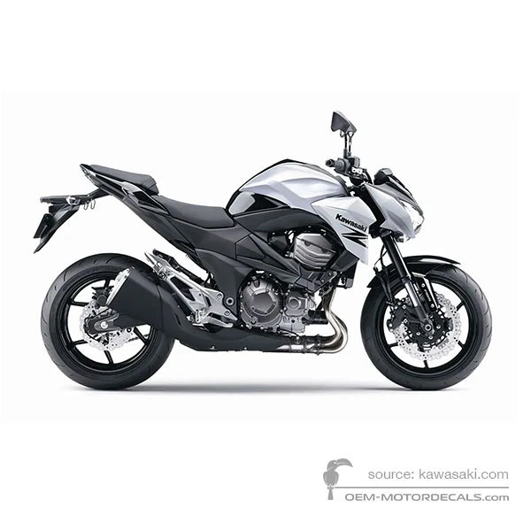 Adesivi per Kawasaki Z800 2013 - Bianco E Version • Kawasaki Adesivi OEM