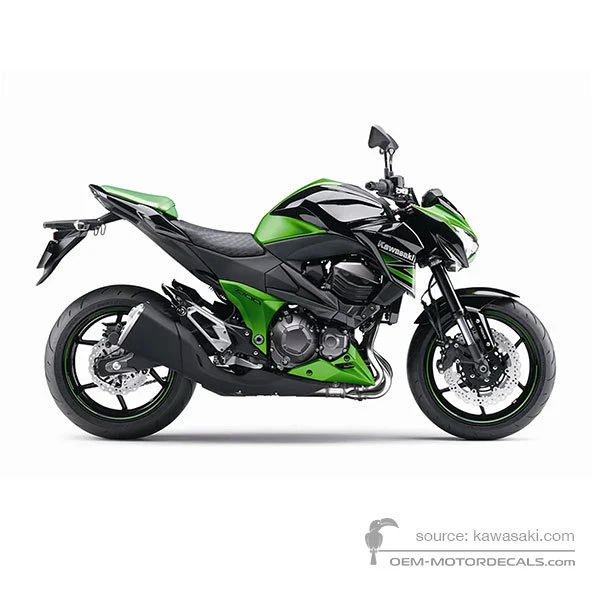 Decals for Kawasaki Z800 2013 - Green • Kawasaki OEM Decals