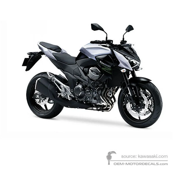 Naklejki do Kawasaki Z800 2014 - Biały E Version • Kawasaki Naklejki OEM