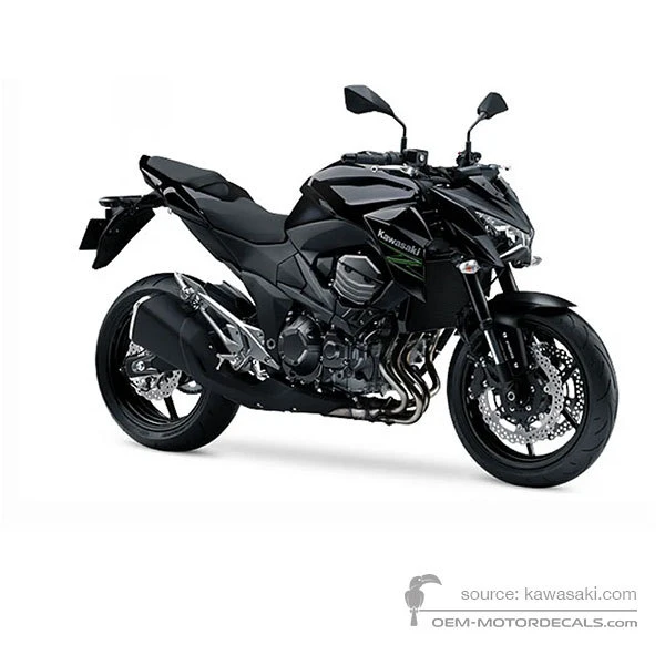 Aufkleber für Kawasaki Z800 2014 - Schwarz E Version • Kawasaki OEM-Aufkleber