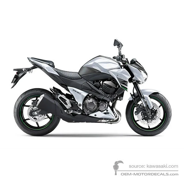 Decals for Kawasaki Z800 2015 - White • Kawasaki OEM Decals