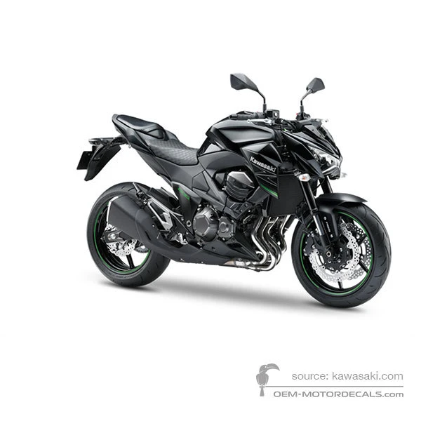 Stickers voor Kawasaki Z800 2015 - Zwart • Kawasaki OEM Stickers