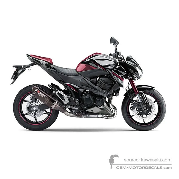 Pegatinas para Kawasaki Z800 2016 - Rojo • Kawasaki Pegatinas OEM