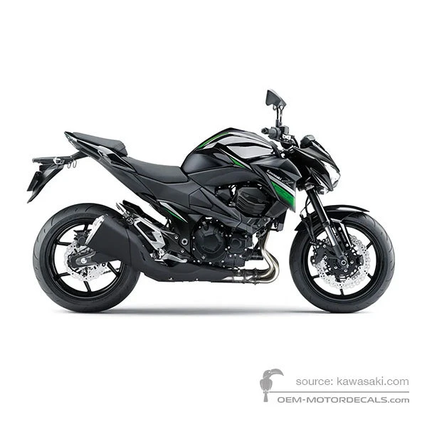 Aufkleber für Kawasaki Z800 2016 - Ebony • Kawasaki OEM-Aufkleber