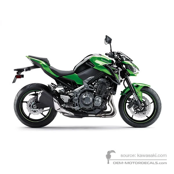 Stickers voor Kawasaki Z900 2017 - Groen • Kawasaki OEM Stickers