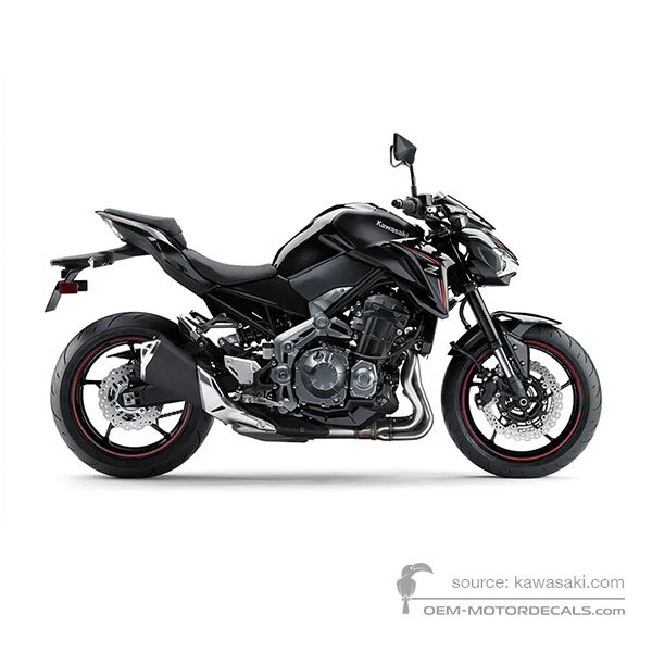 Adesivi per Kawasaki Z900 2018 - Ebony • Kawasaki Adesivi OEM