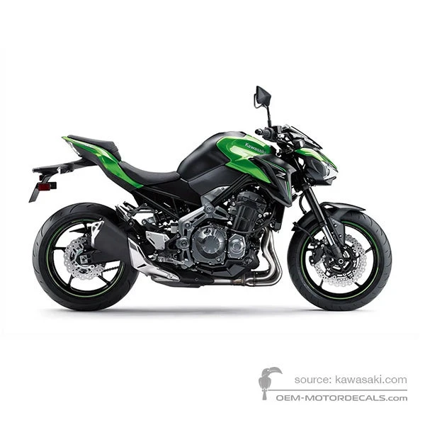 Adesivi per Kawasaki Z900 2018 - Verde • Kawasaki Adesivi OEM