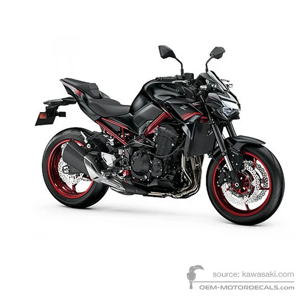 Stickers voor Kawasaki Z900 2021 - Rood • Kawasaki OEM Stickers