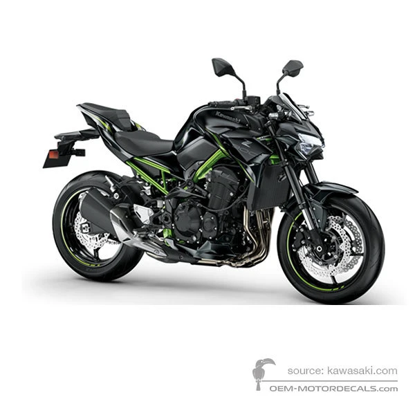 Autocollants pour Kawasaki Z900 2022 - Noir • Kawasaki Autocollants OEM