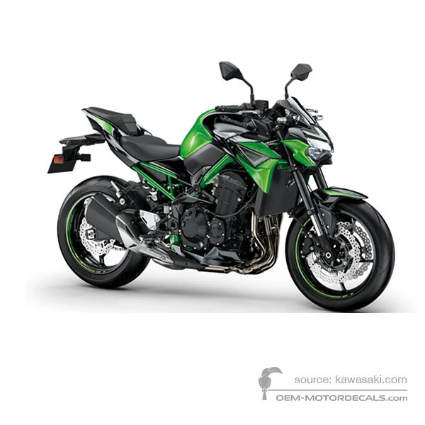 Autocollants pour Kawasaki Z900 2022 - Vert • Kawasaki Autocollants OEM