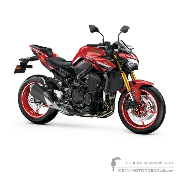 Adesivi per Kawasaki Z900 50th Anniversary 2022 - Rosso • Kawasaki Adesivi OEM