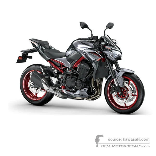 Stickers voor Kawasaki Z900 2023 - Zilver • Kawasaki OEM Stickers