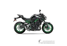 Stickers voor Kawasaki Z900 2024 - Zwart Groen • Kawasaki OEM Stickers