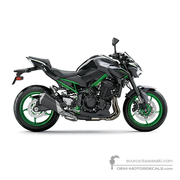 Decals for Kawasaki Z900 2024 - Black Green • Kawasaki OEM Decals