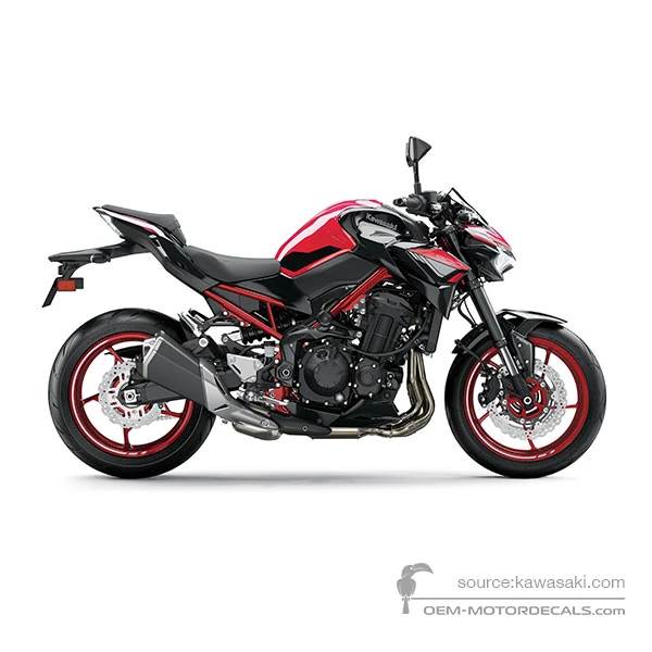 Decals for Kawasaki Z900 2024 - Red • Kawasaki OEM Decals