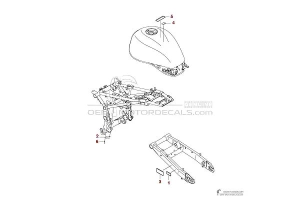 Kawasaki Z900RS CAFE - Etiquetas de precaución