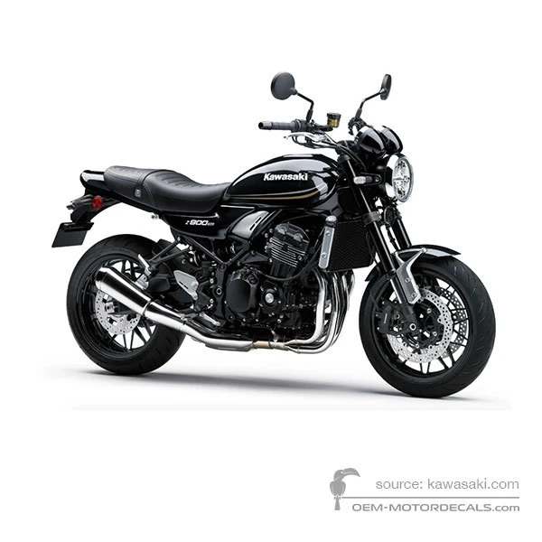 Autocollants pour Kawasaki Z900RS 2018 - Noir • Kawasaki Autocollants OEM