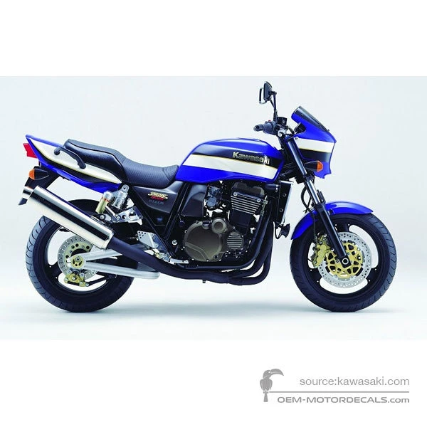 Adesivi per Kawasaki ZRX1200R 2002 - Blu • Kawasaki Adesivi OEM