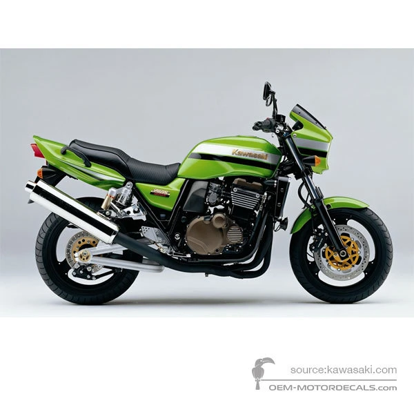 Stickers voor Kawasaki ZRX1200R 2004 - Groen • Kawasaki OEM Stickers