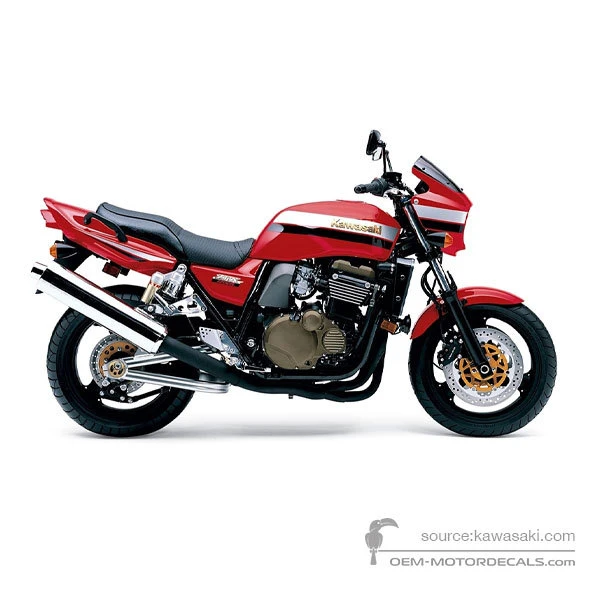Aufkleber für Kawasaki ZRX1200R 2004 - Rot • Kawasaki OEM-Aufkleber