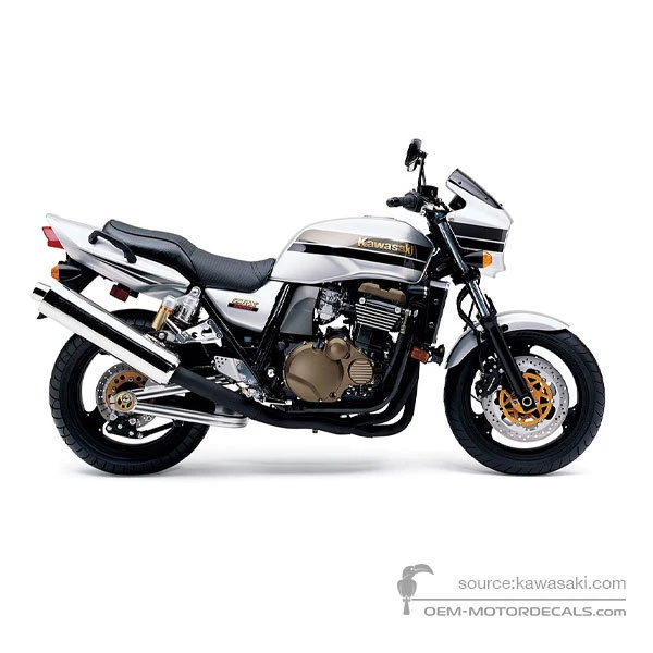 Adesivi per Kawasaki ZRX1200R 2004 - Argento • Kawasaki Adesivi OEM