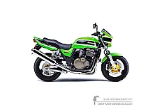 Adesivi per Kawasaki ZRX1200R 2006 - Verde • Kawasaki Adesivi OEM