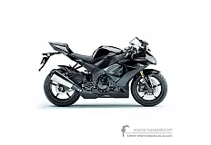 Aufkleber für Kawasaki ZX10R 2008 - Schwarz • Kawasaki OEM-Aufkleber