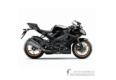 Stickers voor Kawasaki ZX10R 2010 - Zwart • Kawasaki OEM Stickers