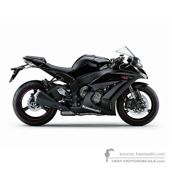 Decals for Kawasaki ZX10R 2011 - Black • Kawasaki OEM Decals