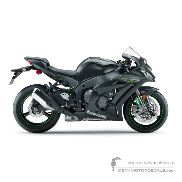 OEM Decals Kawasaki ZX10R 2016 - Black • Original Stickers