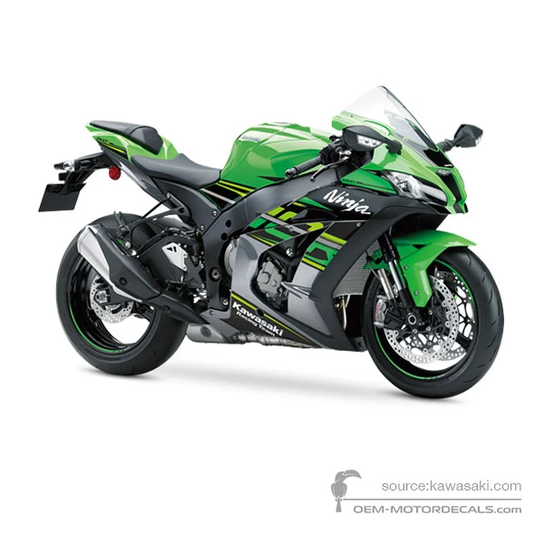 Pegatinas para Kawasaki ZX10R 2018 - Verde • Kawasaki Pegatinas OEM