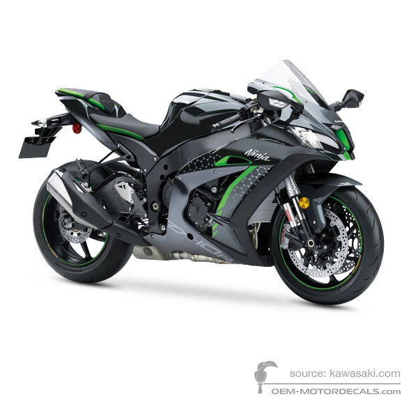 OEM Decals Kawasaki ZX10R 2020 - Gray • Original Stickers