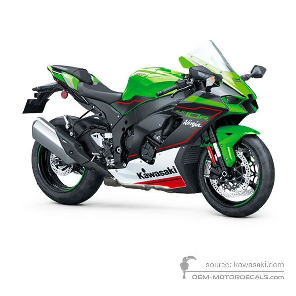 Decals for Kawasaki ZX10R 2022 - Green • Kawasaki OEM Decals