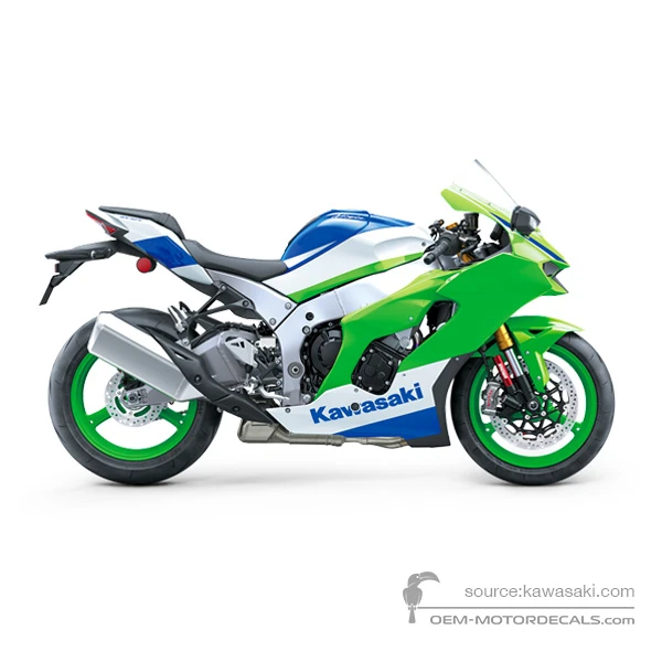 OEM Decals Kawasaki ZX10R ANNIVERSARY EDITION 2024 - Blue White