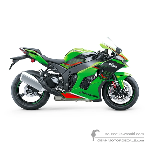 Autocollants pour Kawasaki ZX10R 2024 - Vert • Kawasaki Autocollants OEM