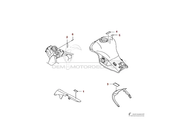 Kawasaki ZX10RR - Caution labels