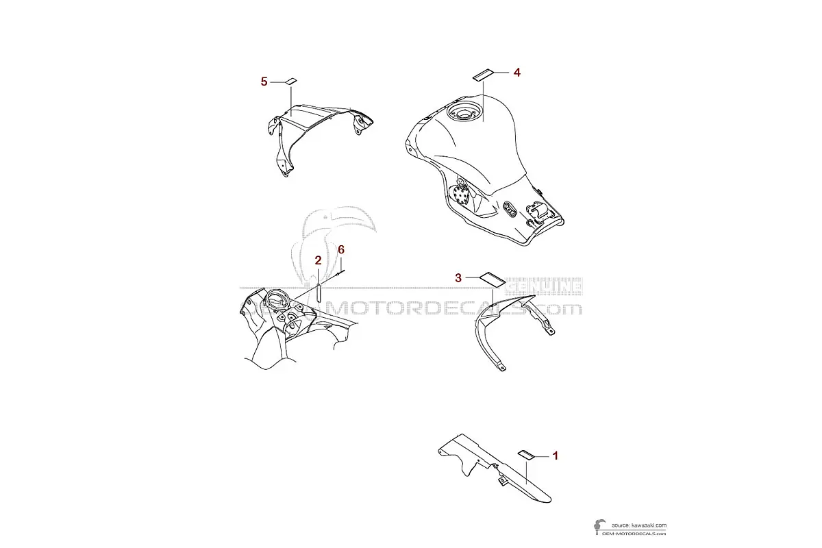Decals for Kawasaki ZX10RR - Caution labels • Kawasaki OEM Decals
