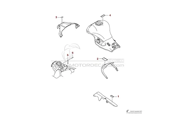 Kawasaki ZX10RR - Caution labels