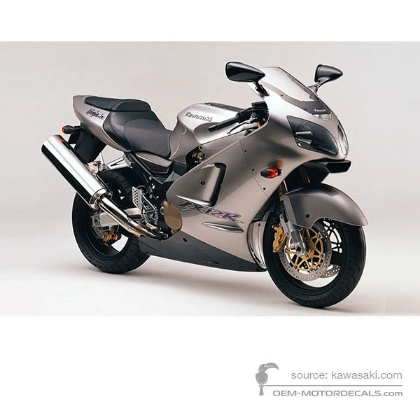 OEM Decals Kawasaki ZX12R 2001 - Silver • Original Stickers