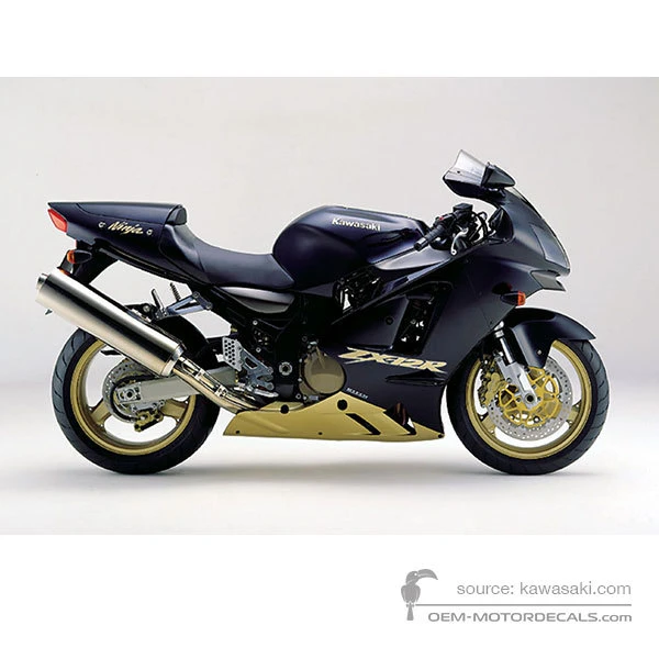盛 Best 2002-2006 ZX-12R Black Gold Fairing - GoMotoTrip